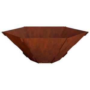 vidaXL Ohnisko Hrdzav&yacute; 58,5 x 51,5 x 19,5 cm Poveternostne odoln&aacute; oceľ