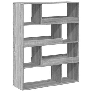 vidaXL Knižnica siv&aacute; sonoma 100x33x125,5 cm kompozitn&eacute; drevo