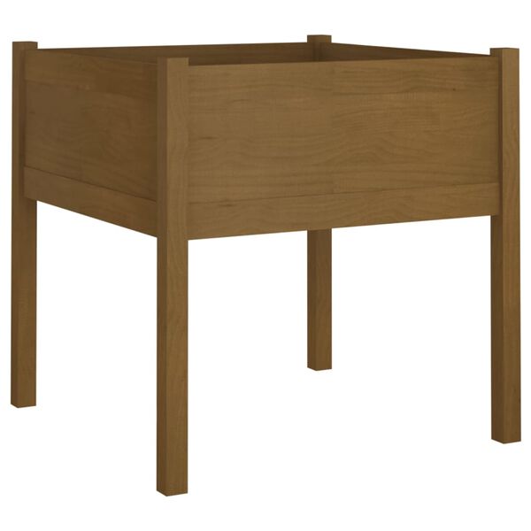 vidaXL Záhradné kvetináče 2 ks medovo-hnedé 70x70x70 cm borovicový masív