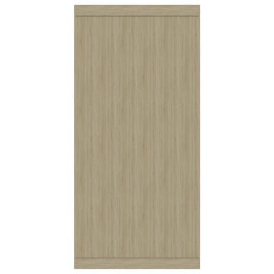 vidaXL Komoda, biela a dub sonoma 88x30x65 cm, kompozitné drevo