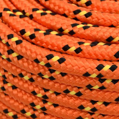 vidaXL Lodné lano oranžové 6 mm 100 m polypropylén