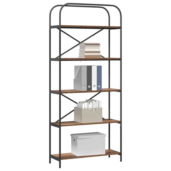 vidaXL Reg&aacute;l na knihy Star&eacute; drevo 80 x 30 x 183 cm Kompozitn&eacute; drevo