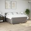 vidaXL Boxspring posteľ s matracom sivohnedý 200x200 cm látka