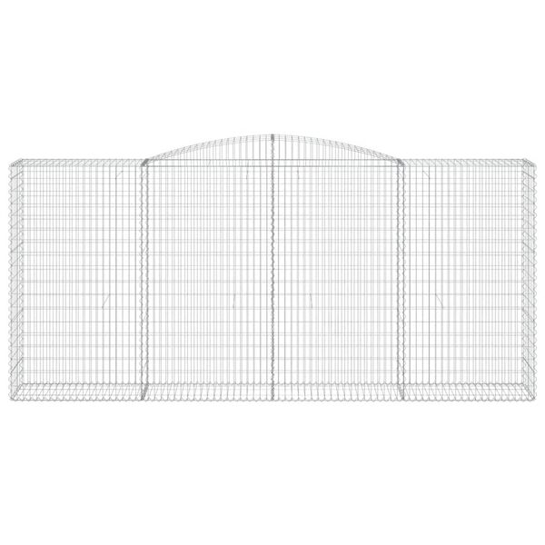vidaXL Oblúkové gabiónové koše 4ks 400x50x180/200cm pozinkované železo