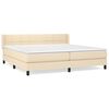 vidaXL Boxspring posteľ s matracom kr&eacute;mov&aacute; 200x200 cm l&aacute;tka