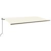 vidaXL Automatick&aacute; mark&iacute;za, LED a senzor vetra 600x350 cm, kr&eacute;mov&aacute;