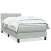 vidaXL Posteľn&yacute; r&aacute;m boxspring s matracom Svetlosiv&aacute; 80x210 cm zamat