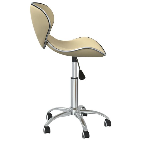 vidaXL Otočné jedálenské stoličky 4 ks krémové umelá koža