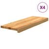 vidaXL Schodiskov&eacute; stupne 4 ks svetlohned&aacute; 70x30x2 cm dubov&yacute; mas&iacute;v