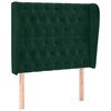 vidaXL Čelo postele so z&aacute;hybmi tmavozelen&yacute; 93 x 23 x 118/128 cm zamat