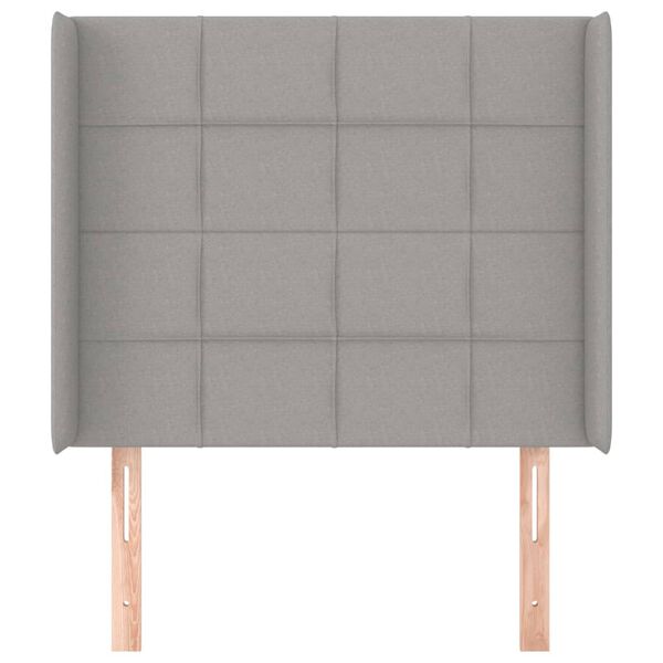 vidaXL Čelo postele so z&aacute;hybmi bledosiv&eacute; 93x16x118/128 cm l&aacute;tka