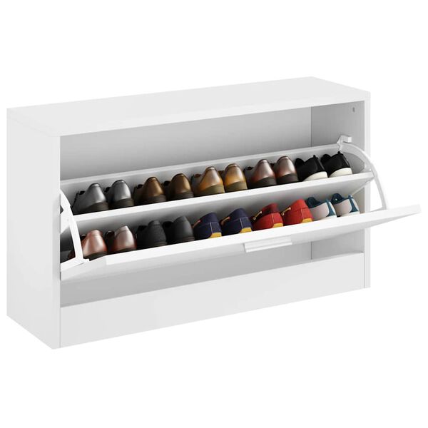 vidaXL Lavica na top&aacute;nky, biela 80x24x45 cm