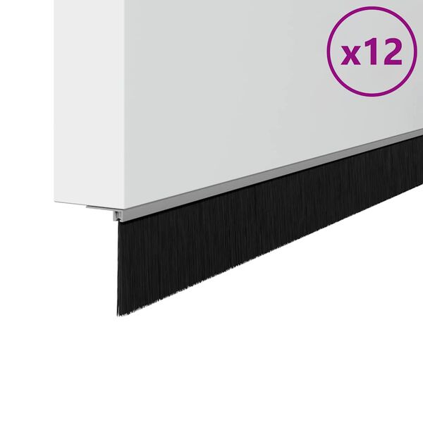 vidaXL Kefkov&eacute; tesnenia na dvere s mont&aacute;žou na skrutky 12 pcs 100 cm