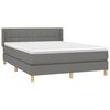 vidaXL Boxspring posteľ s matracom tmavosiv&aacute; 140x190 cm l&aacute;tka