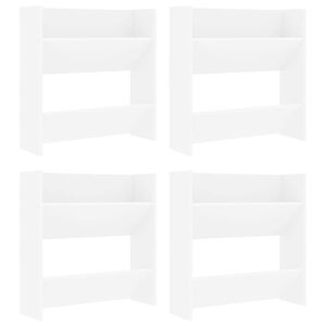 vidaXL N&aacute;stenn&eacute; skrinky na top&aacute;nky 4 ks, biele 60x18x60 cm