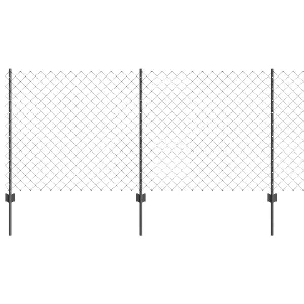 vidaXL Plot s podperou Siv&aacute; 1 x 10 m Ocel a PVC