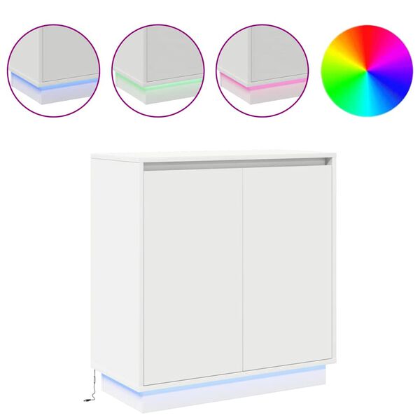 vidaXL Regál s poličkou Biela 71 x 34.5 x 75 cm Kompozitné drevo