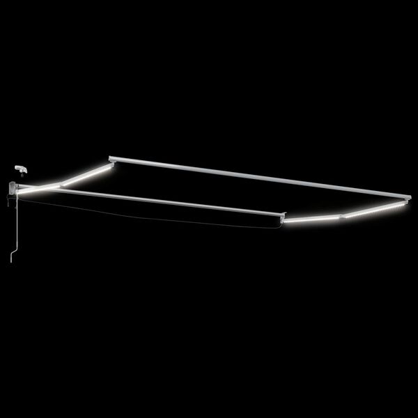 vidaXL Elektrick&yacute; automatick&yacute; r&aacute;m mark&iacute;zy Biely 4 &times; 3 m Hlin&iacute;k