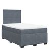 vidaXL Posteľn&yacute; r&aacute;m boxspring s matracom tmavosiv&yacute; 90x190 cm zamat
