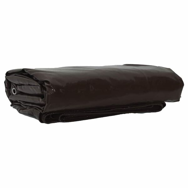 vidaXL Tarpaulin 650g / m² Hnedá 3,5 x 5 m Plátno s PVC povrchom