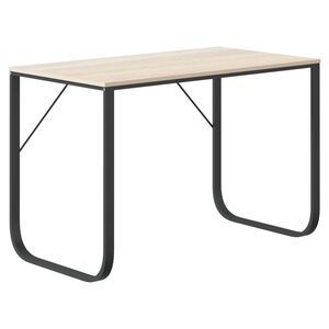 vidaXL Poč&iacute;tačov&yacute; st&ocirc;l čierny a dubov&yacute; 110x60x73 cm drevotrieska