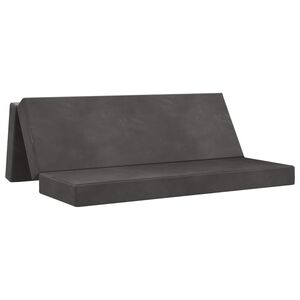 vidaXL Skladacia pohovka na span&iacute; 180 x 67 x 45 cm Tmavosiv&aacute;