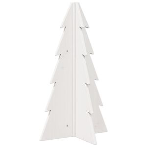 vidaXL Dreven&yacute; vianočn&yacute; stromček biely 69,5 cm mas&iacute;vna borovica