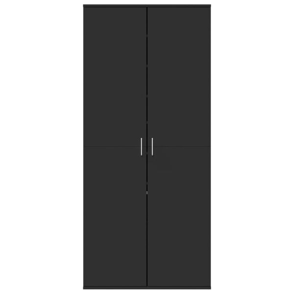 vidaXL Skrinka na topánky, čierna 80x39x178 cm, kompozitné drevo