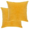 vidaXL Vank&uacute;&scaron;e bavlnen&eacute; zamatov&eacute; 2 ks 45x45 cm žlt&eacute;