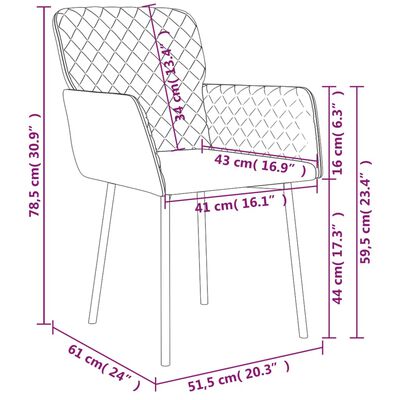vidaXL Jedálenské stoličky 2 ks krémové zamatové