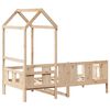 vidaXL Denná posteľ so strieškou 90x200 cm borovicový masív