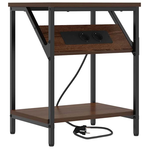 vidaXL Nočn&yacute; stol&iacute;k Hned&yacute; dub 38 x 30 x 48 cm Kompozitn&eacute; drevo