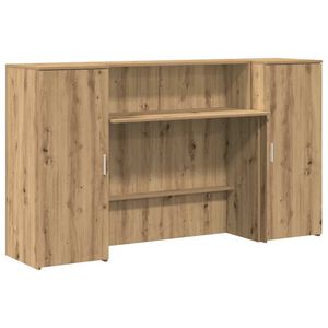 vidaXL Recepčn&yacute; st&ocirc;l dub artisan 180x50x103,5 cm kompozitn&eacute; drevo