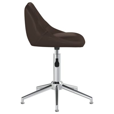 vidaXL Otočná kancelárska stolička hnedá umelá koža