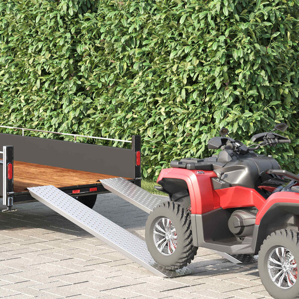 vidaXL Nakladacia rampy Strieborná 159 x 23 x 5 cm Pozinkovaná oceľ