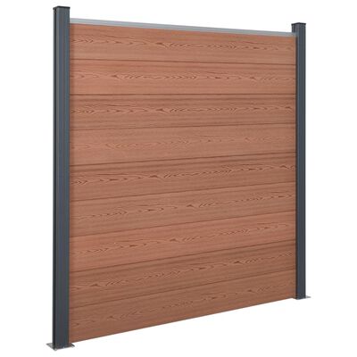 vidaXL Sada plotových panelov hnedá 180x186 cm WPC