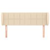 vidaXL Čelo postele so z&aacute;hybmi kr&eacute;mov&yacute; 147x23x78/88 cm l&aacute;tka