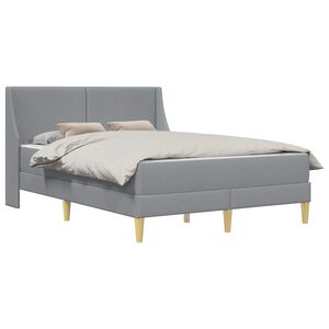 vidaXL R&aacute;m postele s matracom s čelnou doskou Polyester