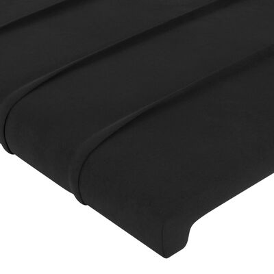 vidaXL Čelo postele so záhybmi čierne 203x16x78/88 cm zamat