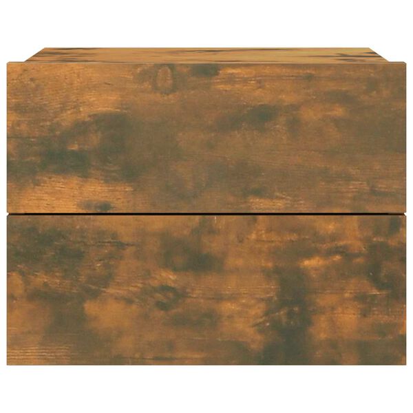 vidaXL Nočn&yacute; stol&iacute;k dymov&yacute; dub 40x30x30 cm spracovan&eacute; drevo