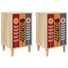 vidaXL Nočn&yacute; stol&iacute;k ESSEN 2 ks Dub sonoma 36 x 33 x 60 cm