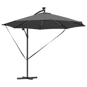 vidaXL Slnečn&iacute;k 294 x 294 x 248 cm Polyester a hlin&iacute;k Antracit