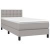vidaXL Boxspring posteľ s matracom bledosivý 100x200 cm látka