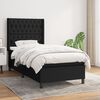 vidaXL Posteľn&yacute; r&aacute;m boxspring s matracom čierny 90x190 cm l&aacute;tka