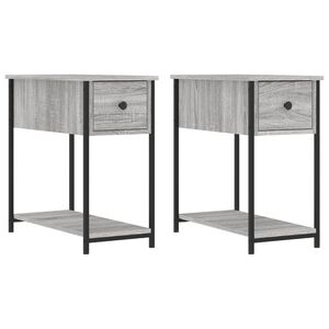 vidaXL Nočn&eacute; stol&iacute;ky 2 ks siv&yacute; dub sonoma 30x60x60 cm kompozitn&eacute; drevo