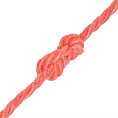 vidaXL Pletené lano polypropylénové 10 mm 250 m oranžové