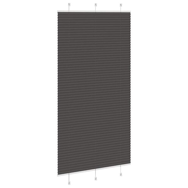 vidaXL plisovaná roleta čierna 105x200 cm Šírka látky 104,4 cm