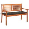 vidaXL 2-miestna z&aacute;hradn&aacute; lavica s vank&uacute;&scaron;om 120 cm eukalyptov&yacute; mas&iacute;v