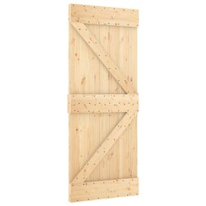 vidaXL Posuvn&eacute; dvere NARVIK Pr&iacute;rodn&aacute; a čierna 85 x 210 cm (213,5 cm)