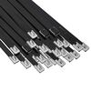 vidaXL Viazac&iacute; p&aacute;s na k&aacute;ble 250 ks 7,9 x 350 mm Čierna